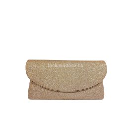 Csillámporos, rózsaarany színű alkalmi táska. 