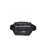 Férfi övtáska, fényvisszaverő csíkkal az elején.