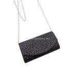 Fekete csillámporos női alkalmi táska.