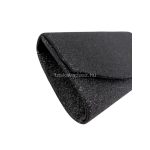 Fekete csillámporos női alkalmi táska.