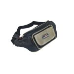 Férfi nagyméretű övtáska elején zsebbel.