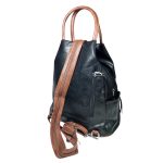 Fekete női divat hátizsák.