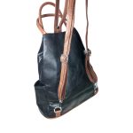 Fekete női divat hátizsák.