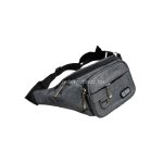 Férfi szürke övtáska, négy cipzáros zsebbel.