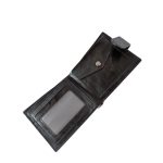 Fekete színű pénz és kártyatartó.