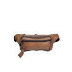 Lapos műbőr férfi övtáska.