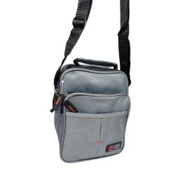 Szürke kisméretű férfi átvetős táska.