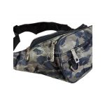 Terepmintás, szürke férfi övtáska 4 cipzáros zsebbel.