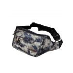 Terepmintás, szürke férfi övtáska 4 cipzáros zsebbel.