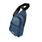 Férfi kék keresztpántos válltáska.