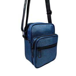 Kék férfi olcsó kicsi oldaltáska.