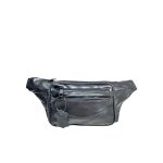 Nagyméretű műbőr férfi övtáska, sok zsebbel.