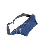 Kék színű lapos férfi övtáska.