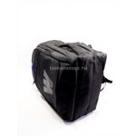 Férfi fekete olcsó hátitáska sok zsebbel.