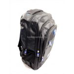 Férfi fekete olcsó hátitáska sok zsebbel.