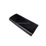 Fekete női alkalmi táska, bársony-lakkozott külsővel.