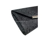 Fekete nagyméretű női alkalmi táska csipkemintával.