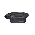 Nagy férfi fekete övtáska zsebekkel.