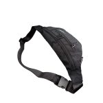 Férfi fekete lapos nagy övtáska.