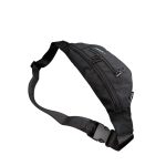 Férfi fekete lapos nagy övtáska.