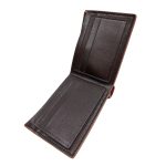 Férfi műbőr kártyatartó papírpénztartóval.