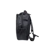 Fekete poliészter sportos női hátizsák.