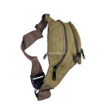 Férfi vászon övtáska cipzáras zsebekkel.