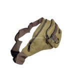 Férfi vászon övtáska cipzáras zsebekkel.