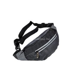   Lapos nagy férfi  övtáska, elején fényvisszaverő csíkkal.