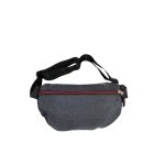 Fekete lapos övtáska két zsebbel.