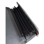 Unisex pénztárca belsejében patentos káryatartóval.